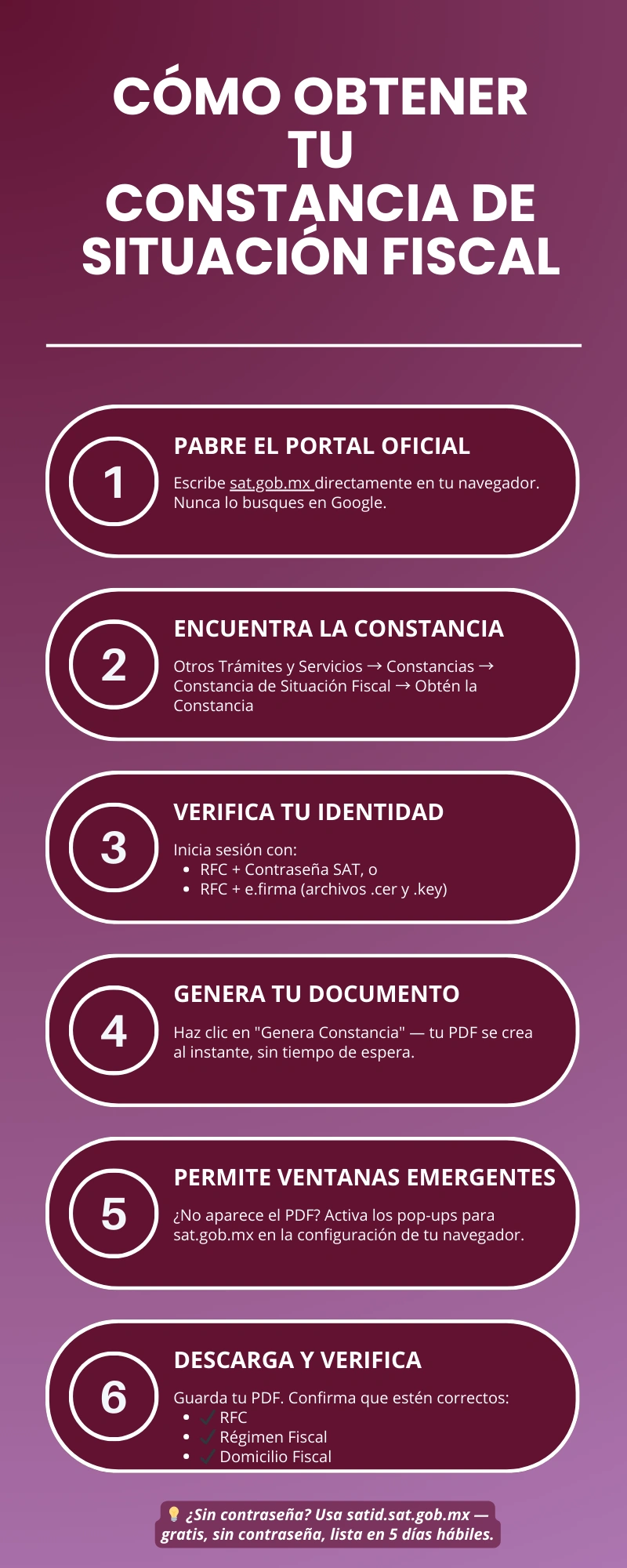 CÓMO OBTENER TU CONSTANCIA DE SITUACIÓN FISCAL